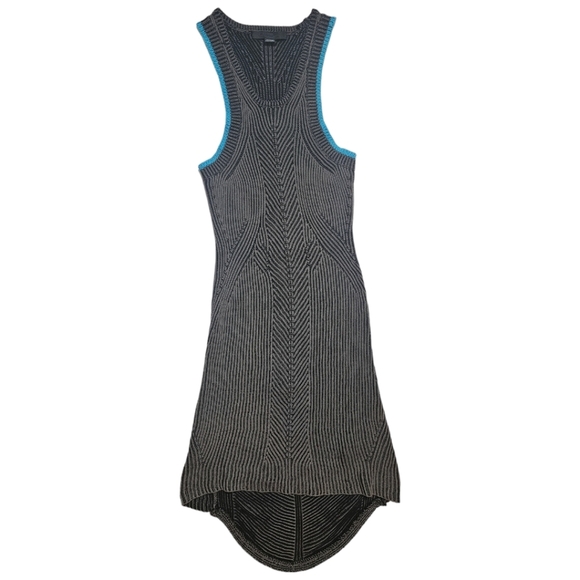 Alexander Wang Crochet Knit Sleeveless Scoop Neck High Low Bodycon Dress - M - Picture 7 of 7